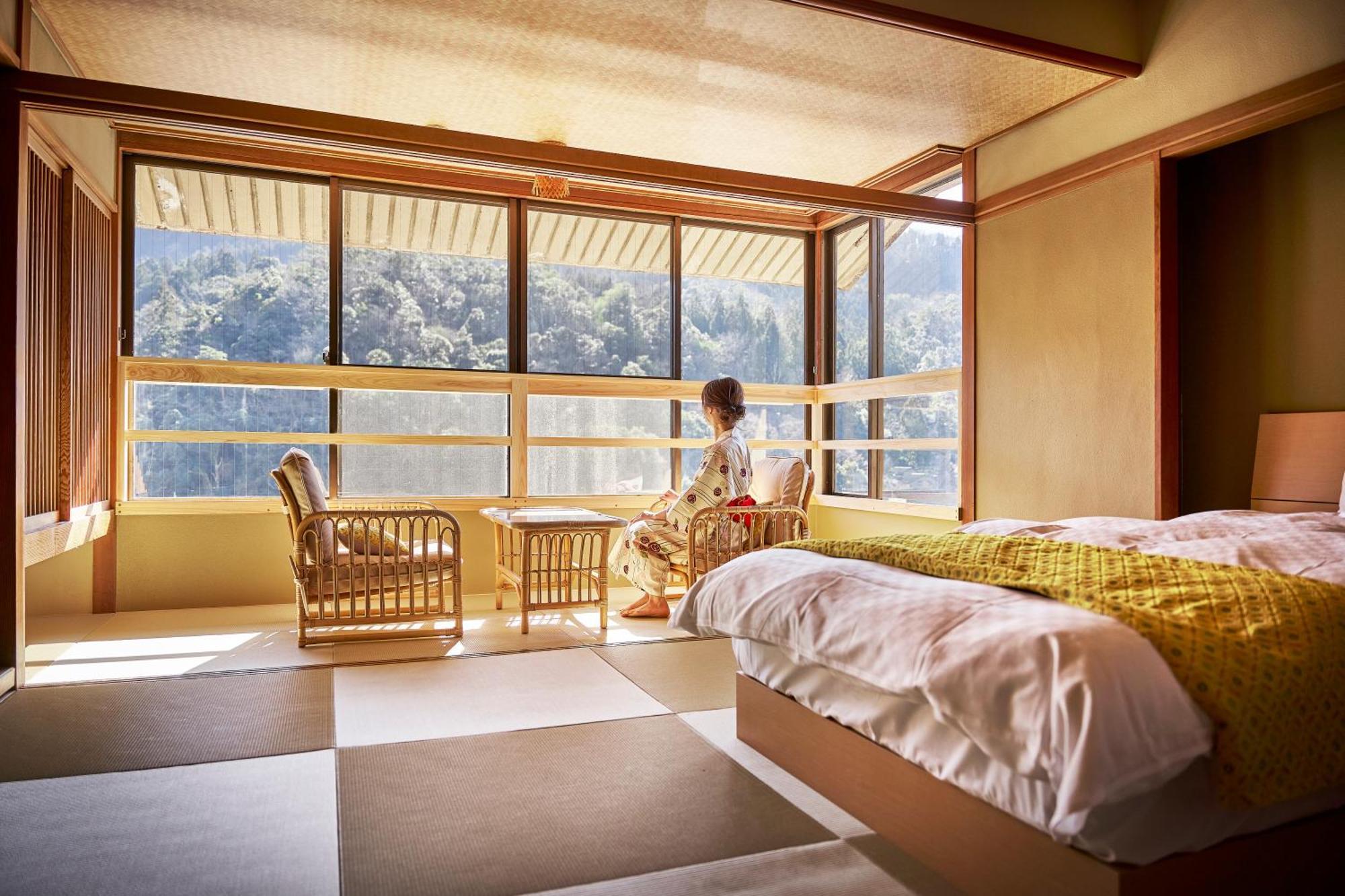 Mansuirou Hotell Misasa Exteriör bild